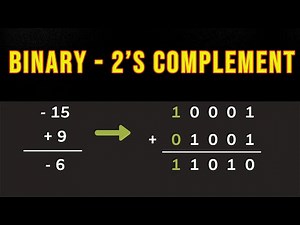 Binary Addition and Subtraction With Negative Numbers, 2's Complements & Signed Magnitude 003