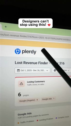 Designers hate digging through complex analytics. It is a massive time suck and feels like a total headache. But the truth is, you are bleeding cash on advertisements because your landing pages are broken. This dead simple report shows you exactly why. It is basically idiot proof. Look for the red sections and fix them. The business makes more money and you look like a pro. Go check the red zones right now. #webdesigner #uxdesign #ux #ui #uiux #uxdesigner