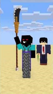 HELP Herobrine to choose and slice bedrock 🤯 #shorts #funny