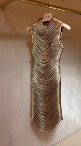 Artfully draped in metallic leather, the Heidi Dress is a hypnotizing work of art. | CULT GAIA