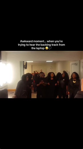 Awkward moment… when you’re trying to hear the backing track from the laptop 😅🎶 but you’re drowned out by the voices Gospel choir moments #rehearsal #behindthescences #gospelchoir #moment #gospeltouchchoir
