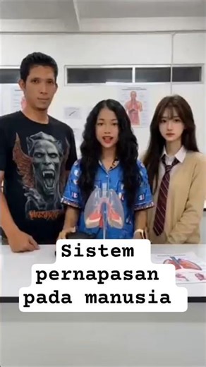 mendemonstrasikan sistem pernapasan pada manusia #vlog #tugas #biology