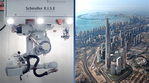 Robots for Skyscaper Elevator Construction