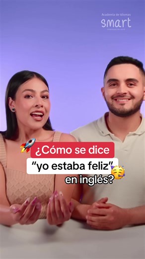 ¿Cómo se dice “yo estaba feliz” en inglés? 🙈❤️ #PiensaSmart #inglesfacil #ingles