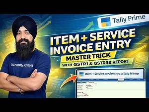 ITEM & SERVICE INVOICE ENTRY IN TALLY PRIME | PURCHASE & SALE ENTRY WITH GST IN TALLY PRIME