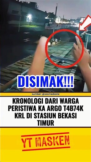 KRONOLOGI DARI WARGA KA ARGO DENGAN KRL DI BEKASI TIMUR⁉️ #beritaterkini #trending #fyp #shorts
