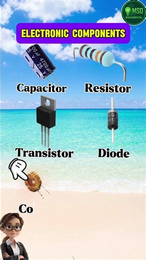 🎯 Learn Capacitor, Resistor, Diode,& More – Quick Guide! #mshahabofficial #electronics #components