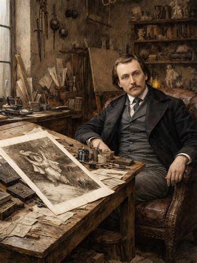 23 janvier 1883 | Mort de l'illustrateur Gustave Doré ➽ http://bit.ly/Gustave-Dore Avec sa disparition, le 23 janvier 1883, l'imaginaire devient orphelin. Révélant dès l’enfance un génie graphique nourri de montagnes, de fougue et d’indépendance, illustrateur visionnaire et artiste total, Gustave Doré conquit Paris par la verve, l’audace et une fécondité titanesque, imposant au XIXe siècle une imagination où le pittoresque, le tragique et la vie se heurtent dans une lumière souveraine #CeJourLà 