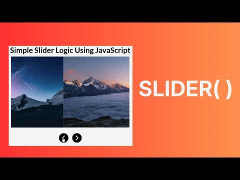 CREATE A SLIDER USING HTML, CSS, JAVASCRIPT FOR BEGINNERS