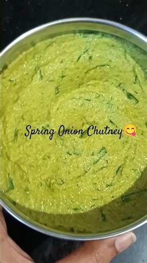 5 Min Spring Onion Chutney | No Coconut Needed 🤤 #shorts