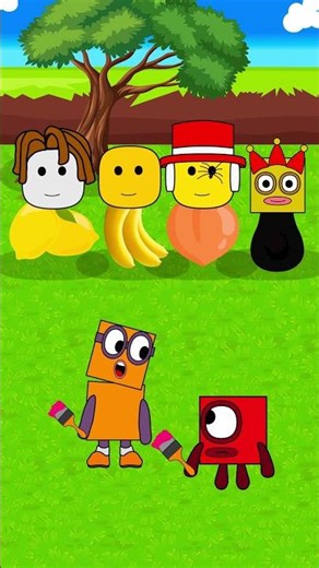 help numberblock coloring roblox fruits #numberblocks #roblox #animation