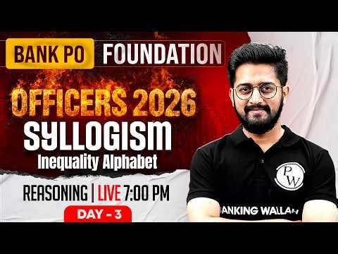 IBPS /SBI /RRB PO Reasoning 2026 | Syllogism, Inequality, Alphabet Test Reasoning | by Sachin Sir #3