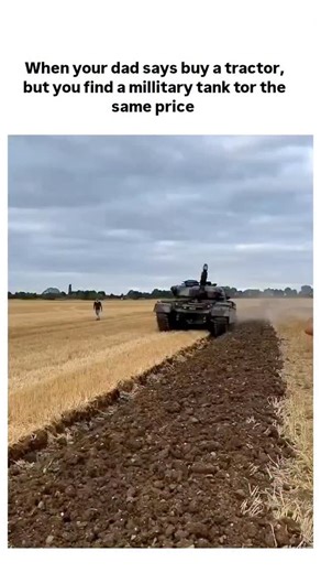 Thetrandlab48 on Instagram: "The video shows a decommissioned British Challenger 2 tank, weighing about 62 tons, pulling a plow through a wheat field in the UK, leveraging its tracks for unmatched traction in muddy or uneven soil where tractors often struggle. Military surplus sales make these tanks available for around £20,000-£50,000, comparable to mid-range tractors, but with superior torque and durability, as demonstrated in events like the UK's National Ploughing Championships. Posted by @i
