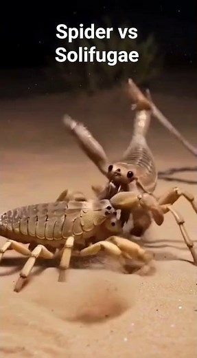 SCORPION vs SOLIFUGE (Camel Spider) 🦂⚡ Extreme Macro Showdown #shorts