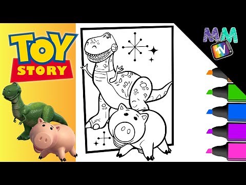 Color Along With Rex And Hamm From Toy Story In This Coloring Page Video!