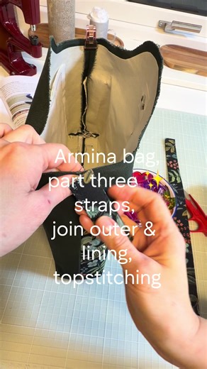 Sewing Patterns for Armina Bag: Join and Topstitch