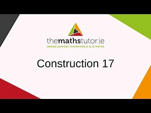Construction 17. Incentre and incircle of a triangle of a given triangle