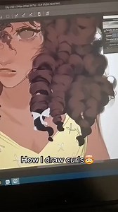 1.2K views · 28 reactions | #huionfeature How to draw curls? tutorial by @yacoroac ! Artist: @yacoroac Gear: #kamvas12 Product link: https://bit.ly/3B3XkYk #huion #huiontablet #teamhuion | Huion | Facebook