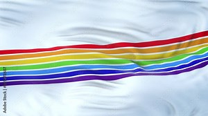 Jewish Autonomous Oblast (federal subject of Russia) flag waving in the wind with highly detailed fabric texture. 3d