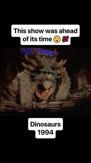ɴᴏꜱᴛᴀʟɢɪᴀ4ᴍɪʟʟᴇɴɴɪᴀʟꜱ | Nostalgic Content for Millennials on Instagram: "Some things never change 😑 Dinosaurs - Changing Nature, S4, E7 1994 The Dinosaurs episode “Changing Nature” ended the series with a moment that was far darker—and far more prescient—than most viewers expected. In the pivotal scene, Earl confronts his boss, Mr. Richfield, about the environmental damage their company has caused: a man-made cloud designed to solve one problem, but destined to plunge the planet into an ice age