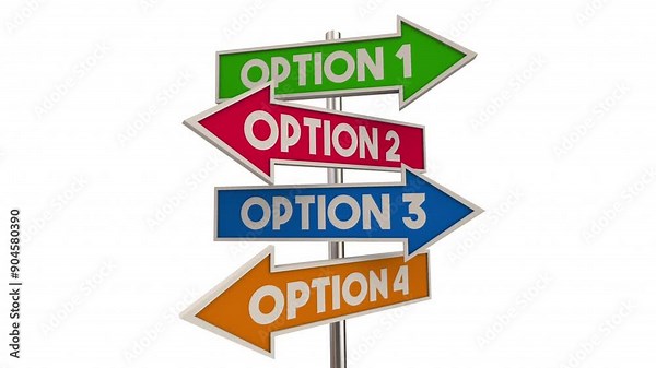 Options Arrow Signs Choose Best Way Path Pointing Direction Help You Decide 3d Animation