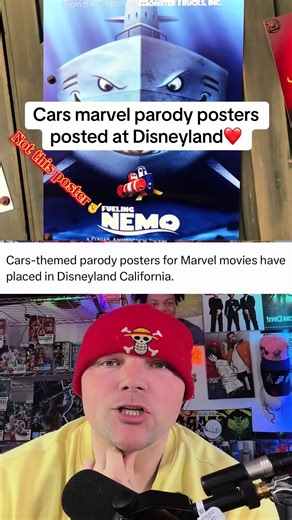 Marvel Cars Parody Posters at Disneyland