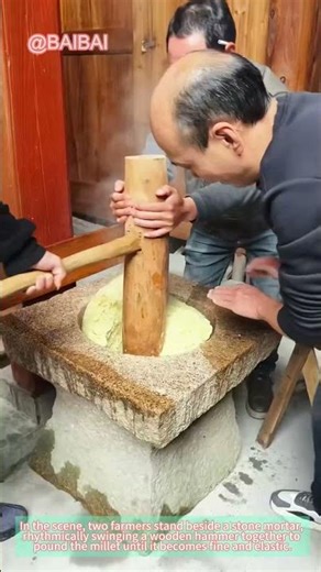 Traditional Mochi Making Hack: Wooden Hammer Trick | YouTube Viral