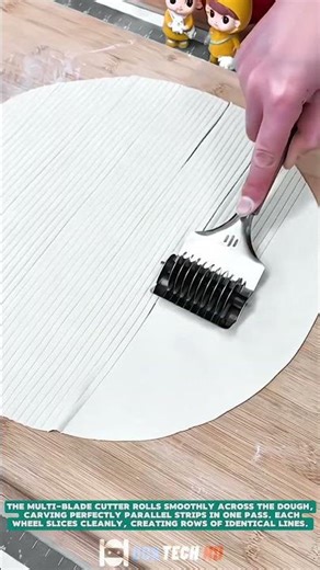 Technique for Rolling Multi-Blade Cutter to Create Thin Even Dough Strips