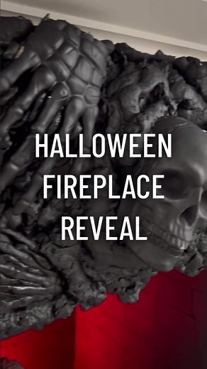 Part 1: Creepy Fireplace Surround Tutorial Be sure to follow @sarahfosterhome as I’ll be revealing each room and providing tutorials for everything! All of these projects were done on a budget with most supplies coming from @dollartree @greatstufffoam @rustoleum #halloween2023 #halloweendecorations #halloweenfireplace #halloweeninspiration #halloweentutorial #apartmenttherapy