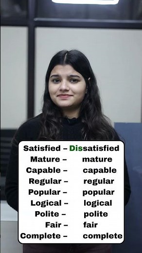 English Grammar - Negative Prefixes | Vocabulary Test