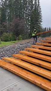 31M views · 844K reactions | Some pretty cool stairs on our Rocky Mountain Build | Langberg Log Homes | Facebook