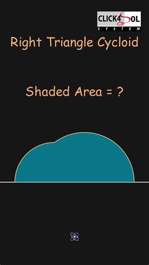 find the area of cycloid traced by right angle triangle #mathematics #physics #project #experiment