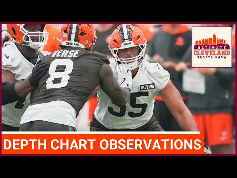 What stands out about the Cleveland Browns' 1st official depth chart of the season?