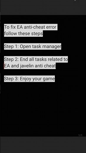 #easports Javelin Anti-cheat Error Fix