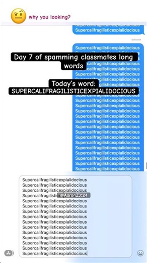 Day 7 - Spamming random classmates long words to give them #hippopotomonstrosesquippedaliophobia 😈