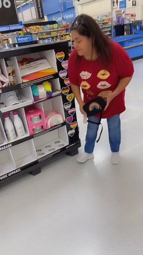 A proud mom seeing her kids’ products almost sold out at Walmart… and then buying the last item… #WalmartPride 🥹🫶🏽❤️ #WalmartPride2023 #WalmartPrideCollection #PrideatWalmart #PrideShop #LGBTQOwned #Lgbtqshop #QueerPrideShop #GayPrideApparel
