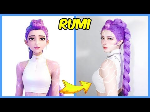 KPOP Demon Hunters in Real Life TikTok Version~🎵Guess KPOP Demon Hunters Characters By Dancing💃🔥