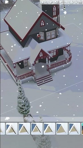 Building a Christmas Witch Cottage in The Sims 4 🎄| Cozy Victorian Queen Anne Winter Build 🧙‍♀️✨