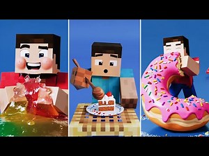 Minecraft But Everything Turns Into Sweet Liquid 🍩 So Satisfying!