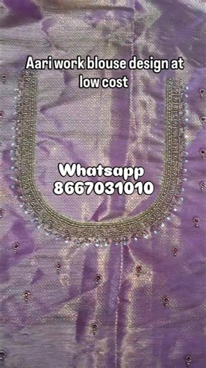 Simple aari work blouse design