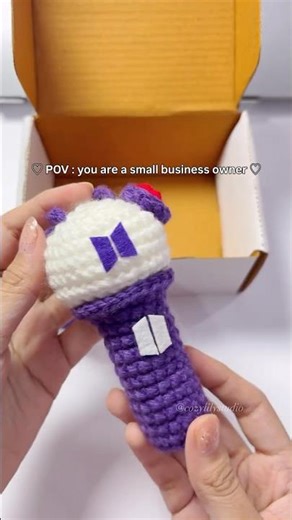pov packing a crochet order 📦💜 | shop link in channel description✨