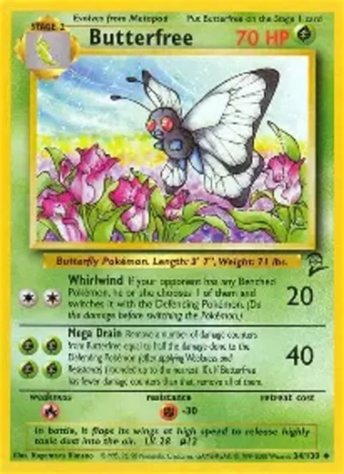 Butterfree #012 The butterfly Pokemon, the scales covering its wings help it to shed water. #butterfree #pokedex #pokemon #pokemoncards
