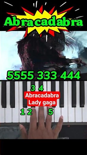 Abracadabra Easy Piano Tutorial #shorts #piano #ladygaga #pianotutorial