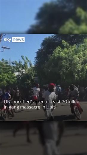 38K views · 223 reactions | At least 70 people have been killed in a gang massacre in Haiti, the UN has said. Armed gunmen belonging to the Gran Grif gang passed through the town of Pont-Sonde with automatic rifles, shooting at residents on Thursday, according to the United Nations' Human Rights Office #Haiti #WorldNews #LatestNews | Sky News | Facebook