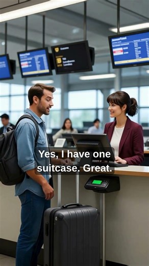 Easy English Conversation: Airport Check-in | Travel English for Beginners