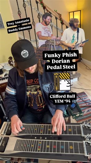 Mike Drassler on Instagram: "Trey + Buddy is to-day’s study ⚛️ 📖 Pulling some ideas from two legendary pickers whose bags were DEEP!! 👜🎒💼👝 Both of these cats were/are equally expressive and creative, and had instantly recognizable styles ~1978 Emmons LeGrande # 017L > Peavey Nashville 400 #jambands #phish #pedalsteel #pedalsteelguitar #buddyemmons #treyanastasio #funk #dorian #steelguitar #slideguitar"