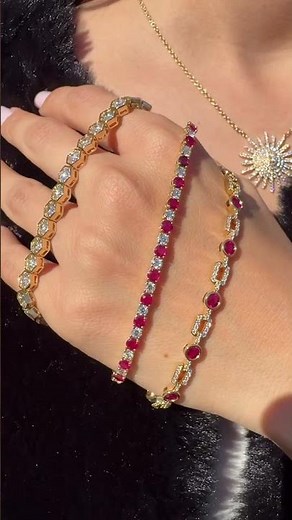 Ruby and Diamond bracelets at London Gold #jewelry