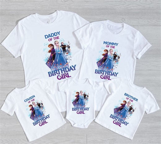 Personalized Frozen Birthday Shirt: Elsa Family Matching Tees - Etsy
