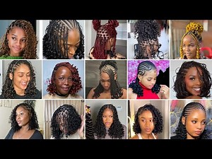 Stylish Short Braids Hairstyles with Curls for Black Women 2025|Short Braids with curls