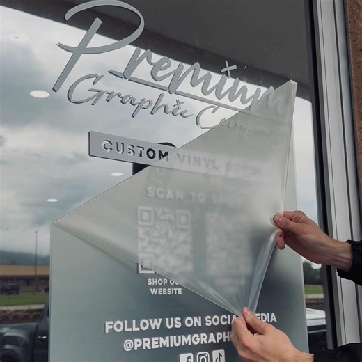 Custom Vinyl Door Sign - Customizable Business Decal - Logo, Custom Text, Socials, QR Code Sticker - Variable Storefront Lettering - Etsy